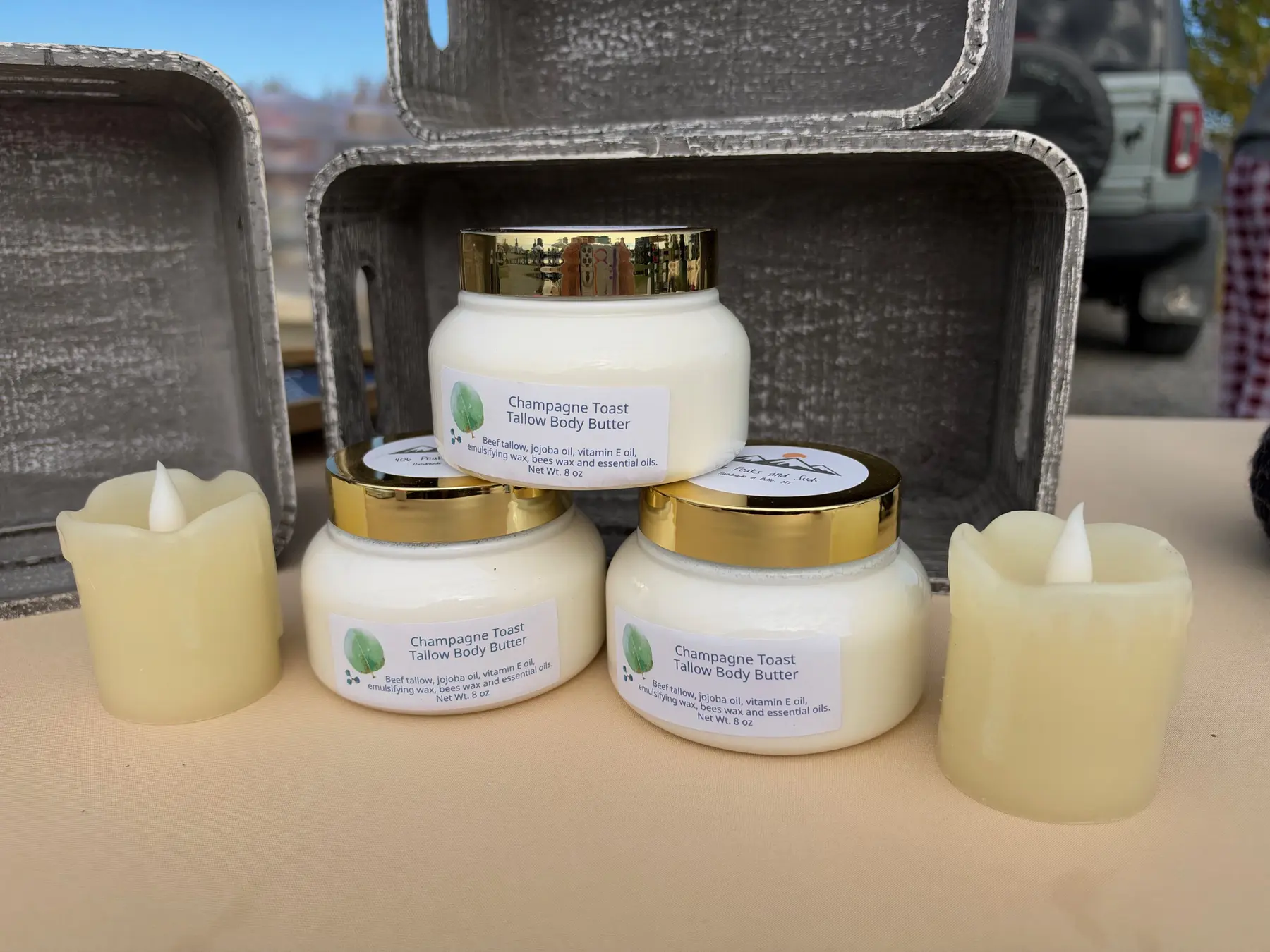 Champagne Toast tallow body butter made by 406 Peaks and Suds