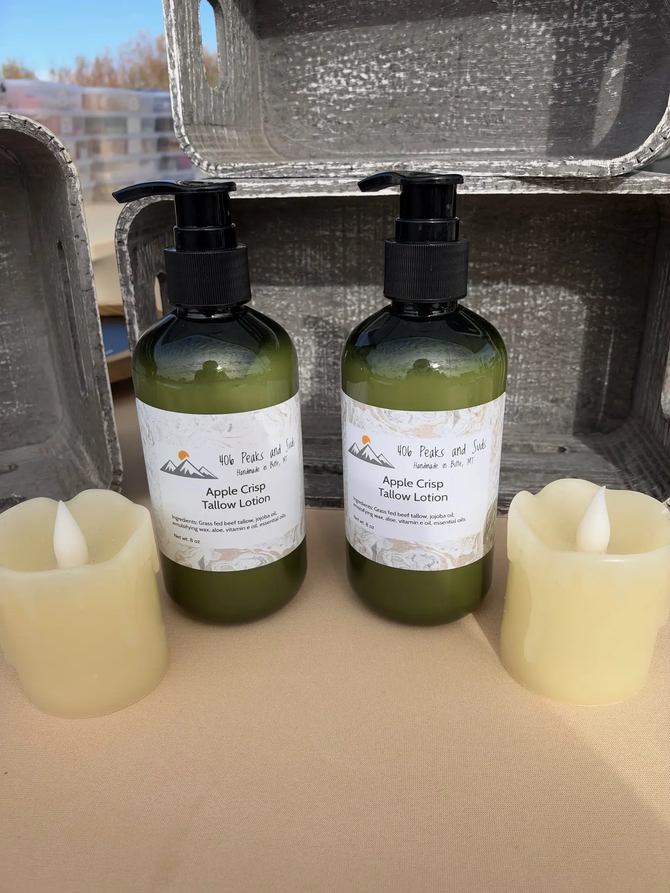 Apple Crisp seasonal lotion made by 406 Peaks and Suds